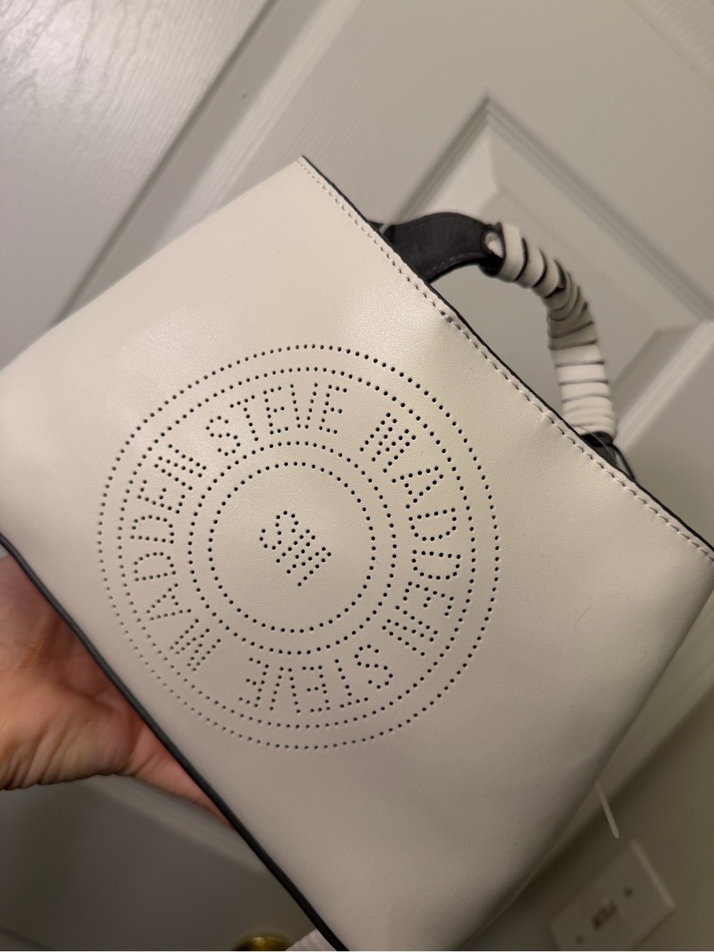 Steve Madden White Perforated Crossbody Bag - Picture 8 of 8